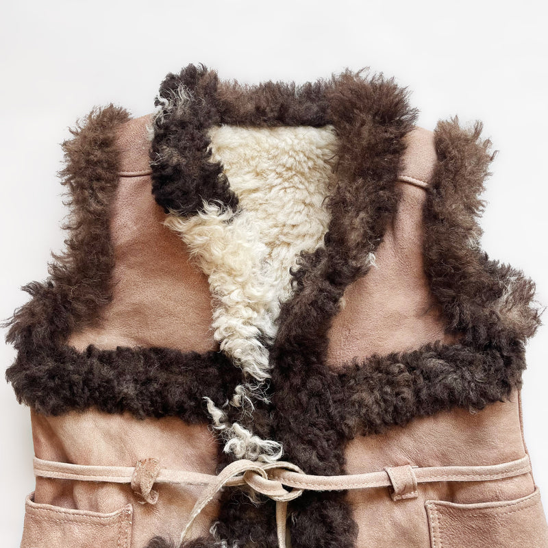 Vintage Leather/Fur Vest