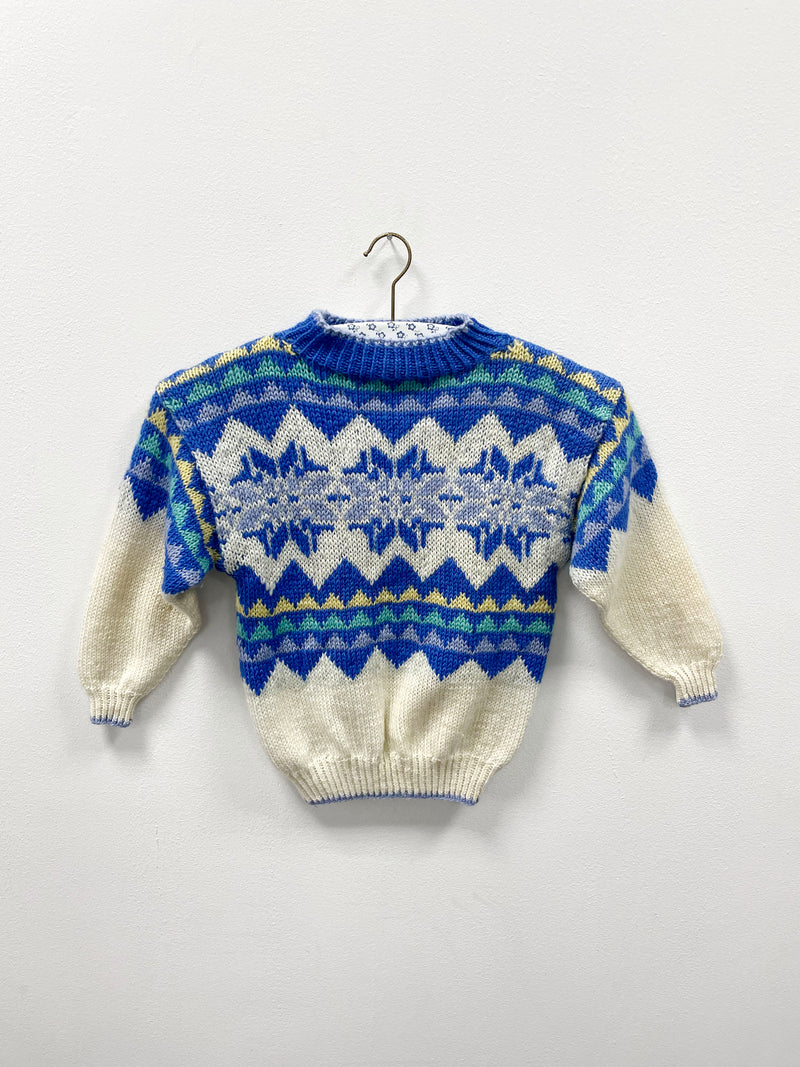 Handmade Vintage  Off-White Wool Sweater