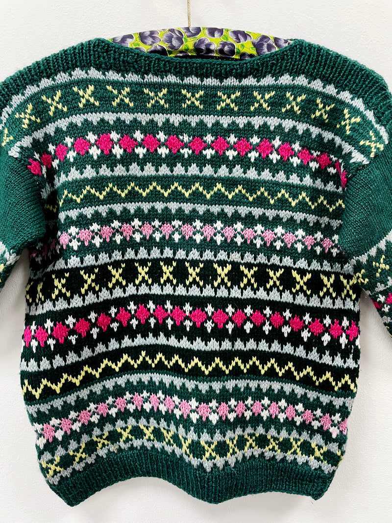 Handmade Green Wool Sweater