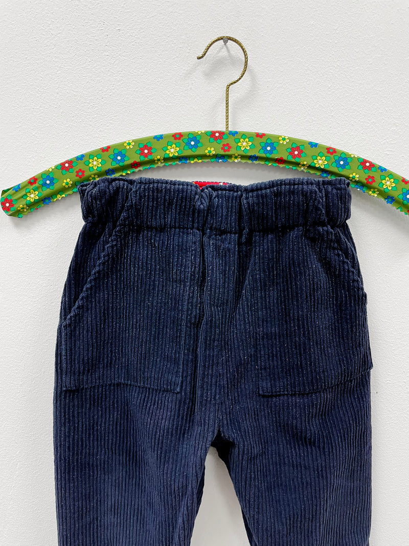 Vintage Reversible Denim / Corduroy Pants With Elastic Waist