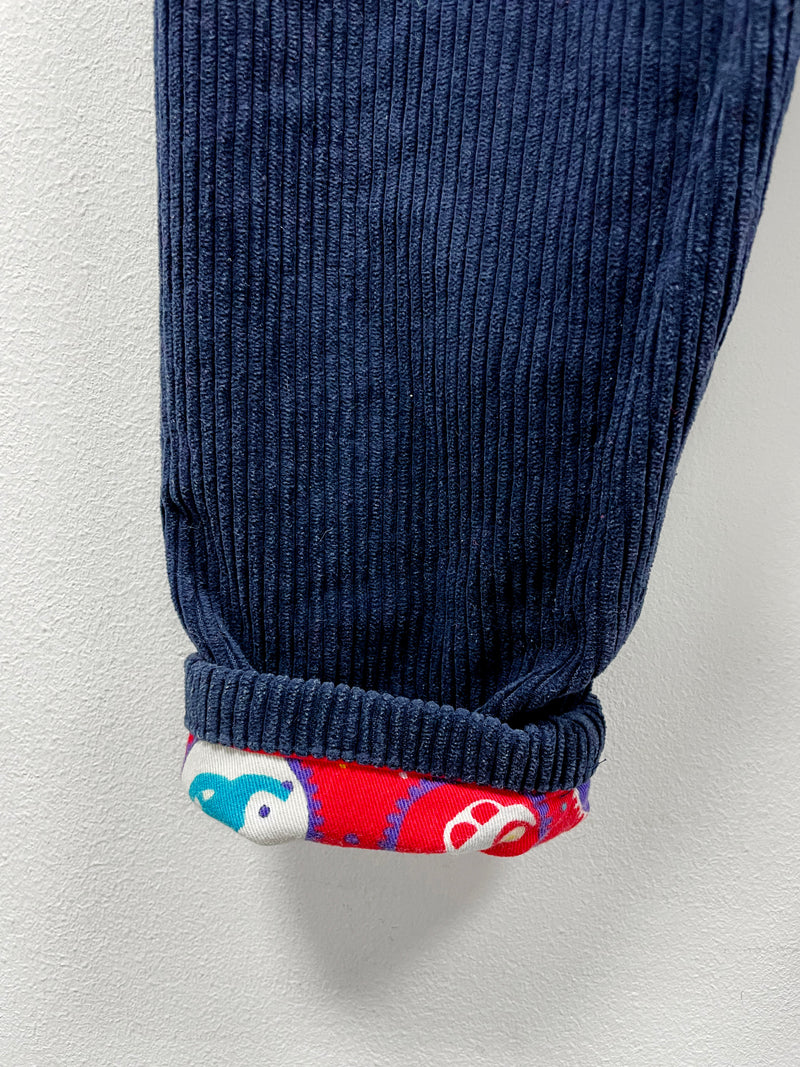 Vintage Reversible Denim / Corduroy Pants With Elastic Waist