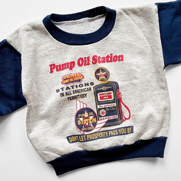 Vintage Cotton Pump Oil Station Sweater