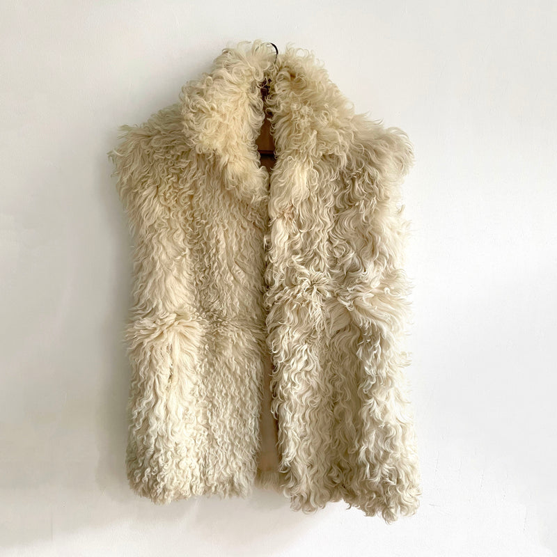 Vintage Curly Sheepskin Vest
