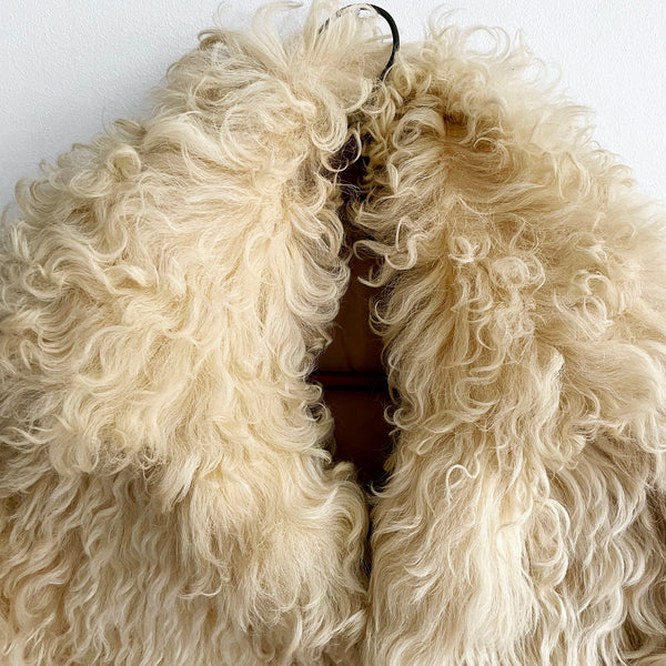 Vintage Curly Sheepskin Vest