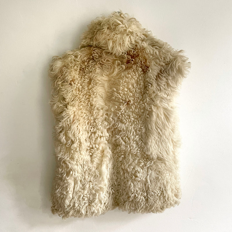 Vintage Curly Sheepskin Vest